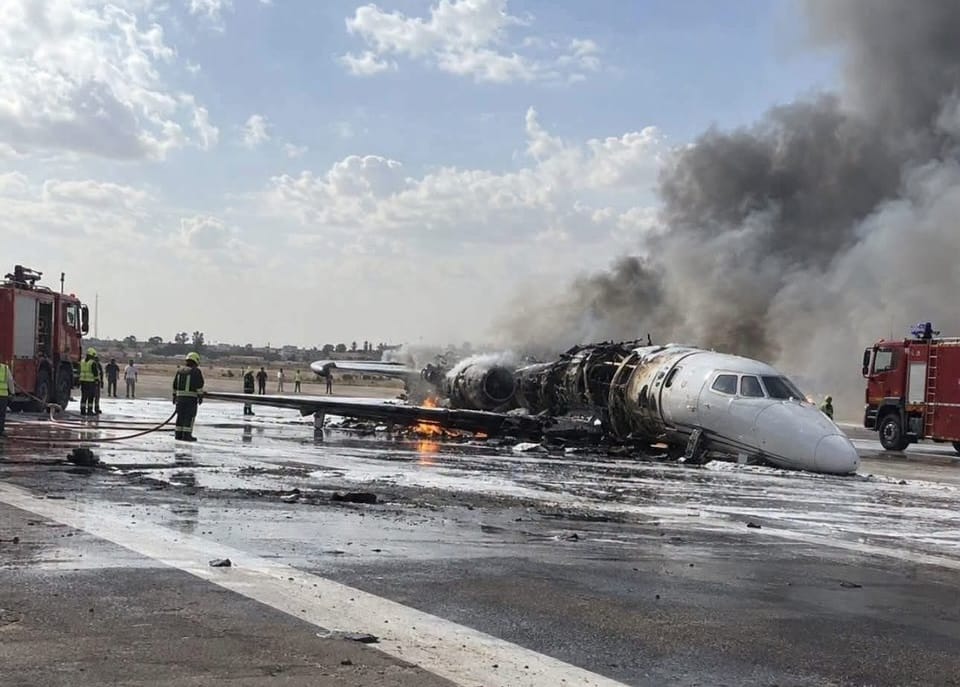 Libye : un jet privé turc prend feu à l'atterrissage à Misrata, l'équipage sain et sauf