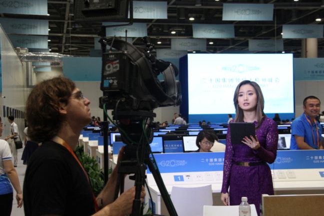 Foreign media staffs are preparing for their work in the media center of 11th G20 Summit, in Hangzhou, capital of east China'