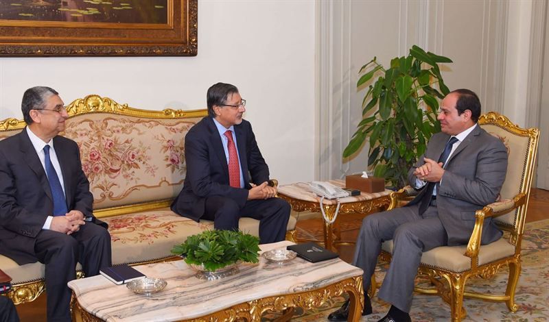 (From right ) H.E. Abdel Fattah el-Sisi, President of Egypt, Adnan Z. Amin, Director-General of the International Renewable E