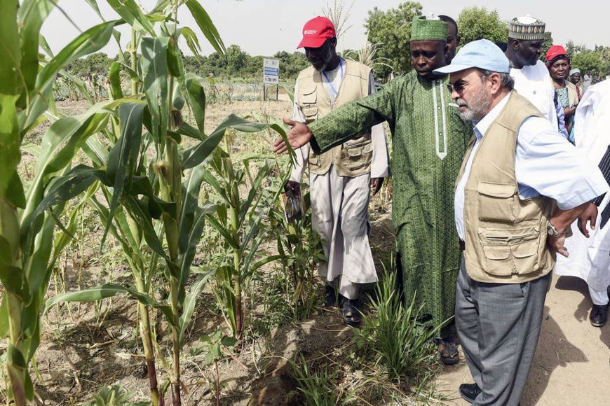 Le Directeur général de la FAO, José Graziano da Silva (à droite), début d’avril 2017, a visité certaines des régions les plu