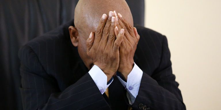 L’ex-premier ministre du Lesotho, Thomas Thabane, à Maseru, le 27 février 2015. En juin 2017, il a été de nouveau élu à la tê