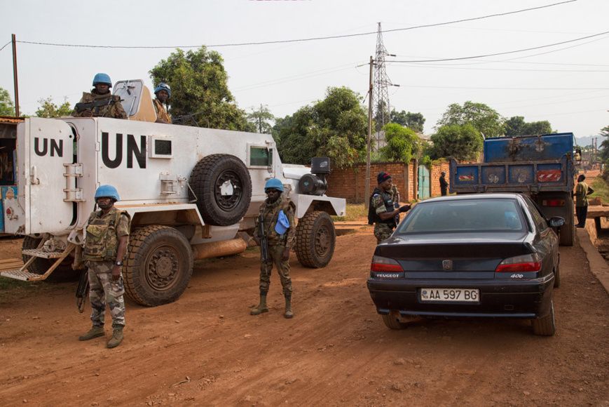 La Mission des Nations Unies en République centrafricaine (MINUSCA) et la Police nationale conduisent une opération conjointe