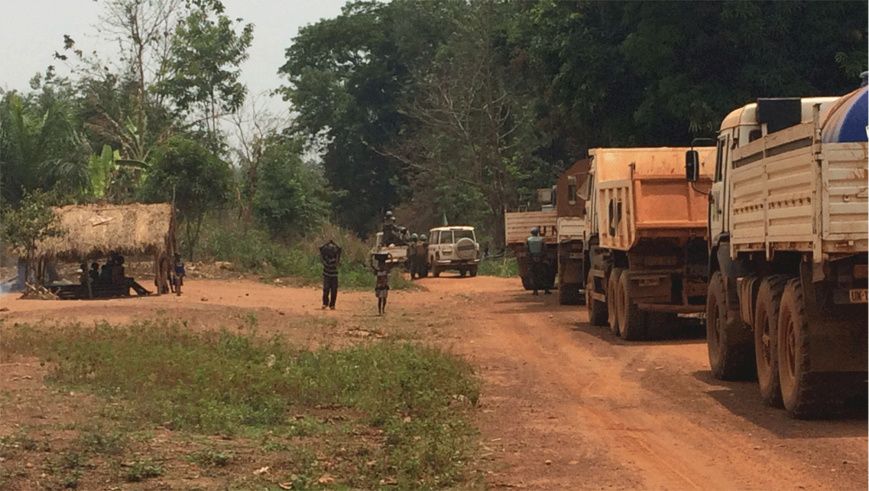 Convoi de la Minusca sur la route Bambari-Ippy (photo d'illustration). © © RFI/Pierre Pinto