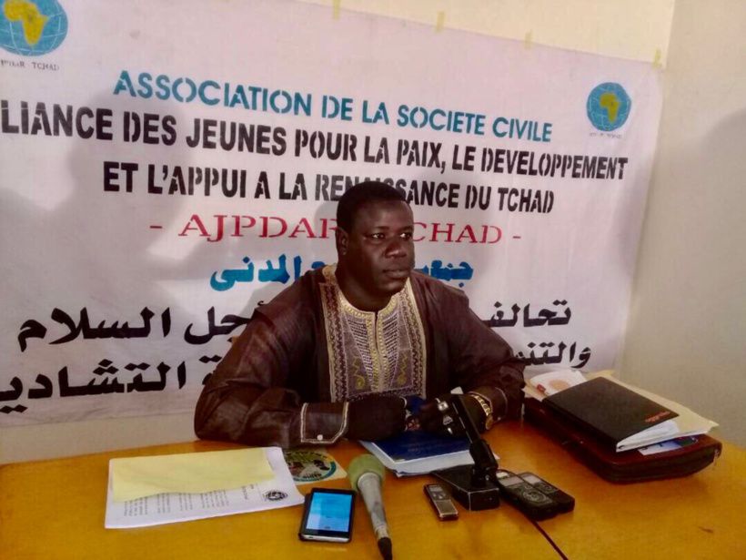 Le président de l’Alliance des Jeunes pour la Paix, le Développement et l’Appui à la Renaissance (AJPDAR-Tchad), Mahamat El-M