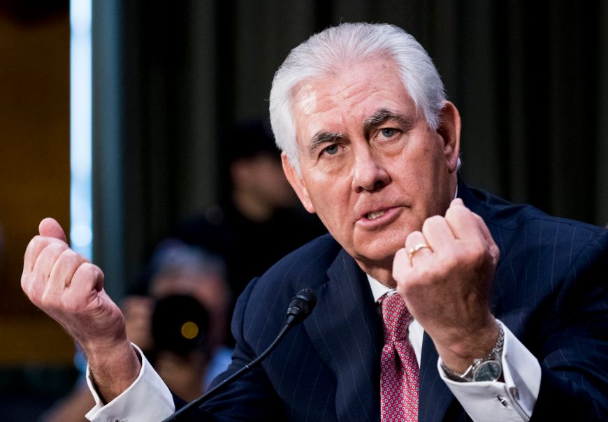 Le secrétaire d’État aux affaires étrangères des États-Unis, Rex W. Tillerson. Photograph by Bill Clark — CQ-Roll Call,Inc.