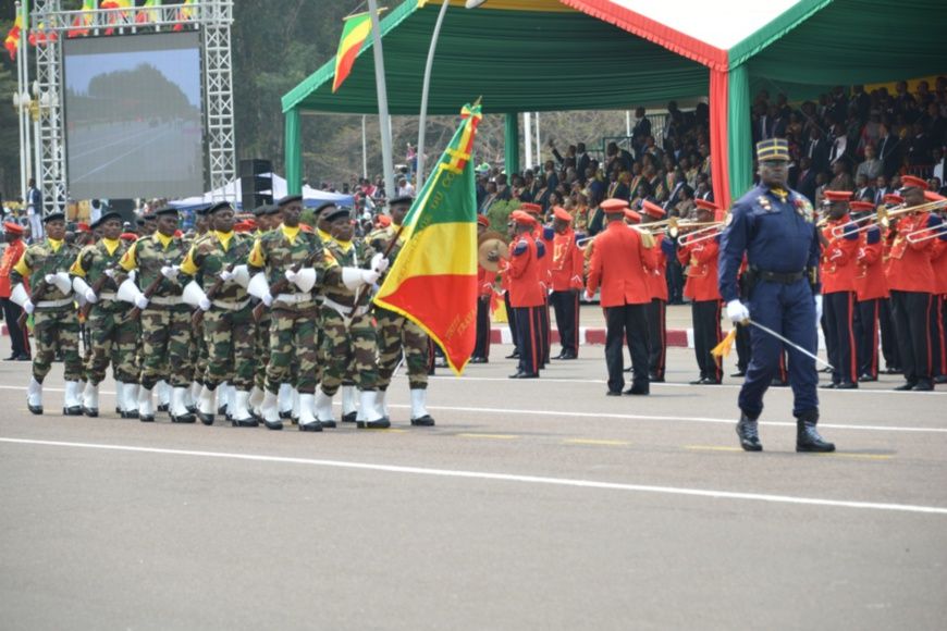 Une vue partielle du défilé militaire.
