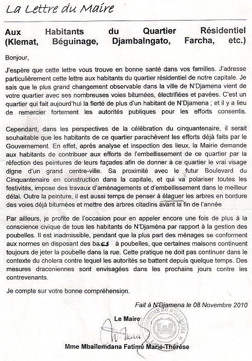 Mme Le Maire demande la réfection des peintures et façades des maisons