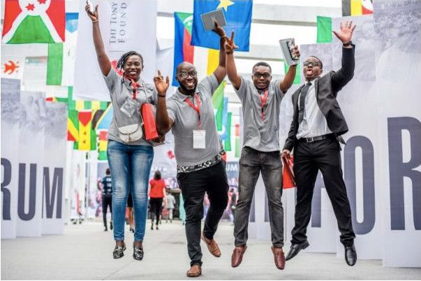 Une vue de jeunes entrepreneurs africains enthousiastes lors de l’édition 2018 du Forum d’Entreprenariat de la TEF.