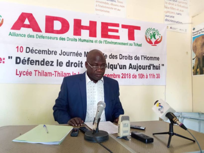 Le secrétaire général de l’Alliance des défenseurs des droits humains et de l’environnement au Tchad (ADHET), Abba Daoud Nand
