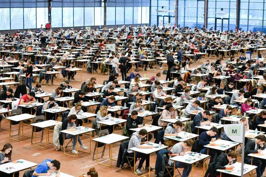 Lors des examens de décembre en première année de la faculté de médecine de Nantes, en 2016. Photo Franck Dubray. Ouest Franc