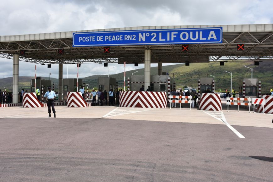 Le péage de Lifoula ou a été lancé la concession de la RN1.