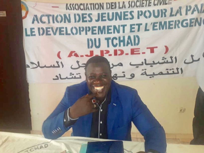 Le président de l’Action des jeunes pour la paix, le développement et l’émergence du Tchad (AJPDET), Mahamat El-Mahadi Ali. ©