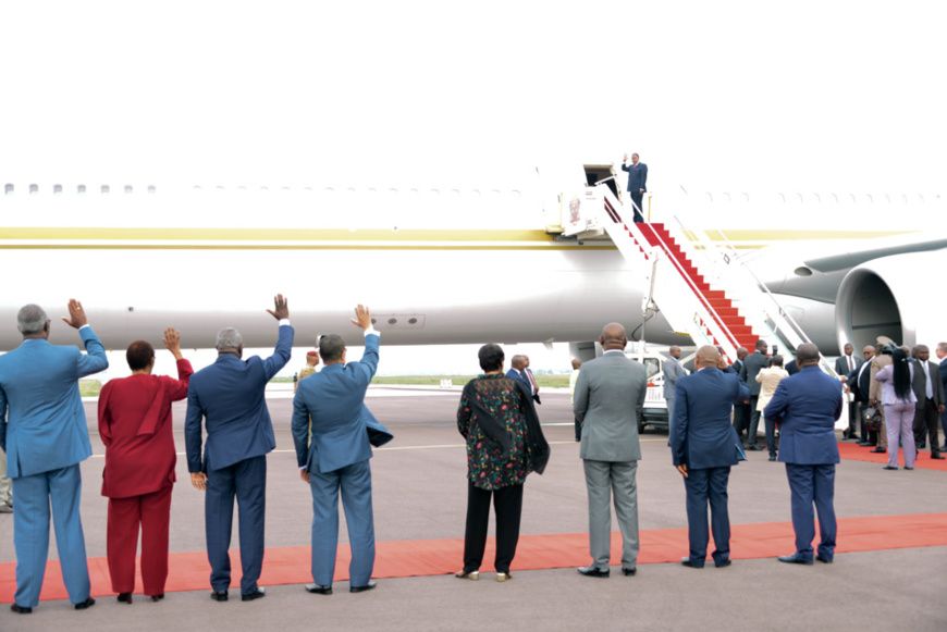 Départ de Sassou N'Guesso pour la Russie.
