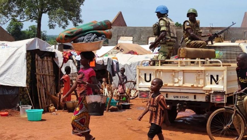 Le village de Paoua, le 6 mars 2014, où des renforts de la Misca avaient été dépêchés. © AFP PHOTO / CARITAS INTERNATIONAL / 