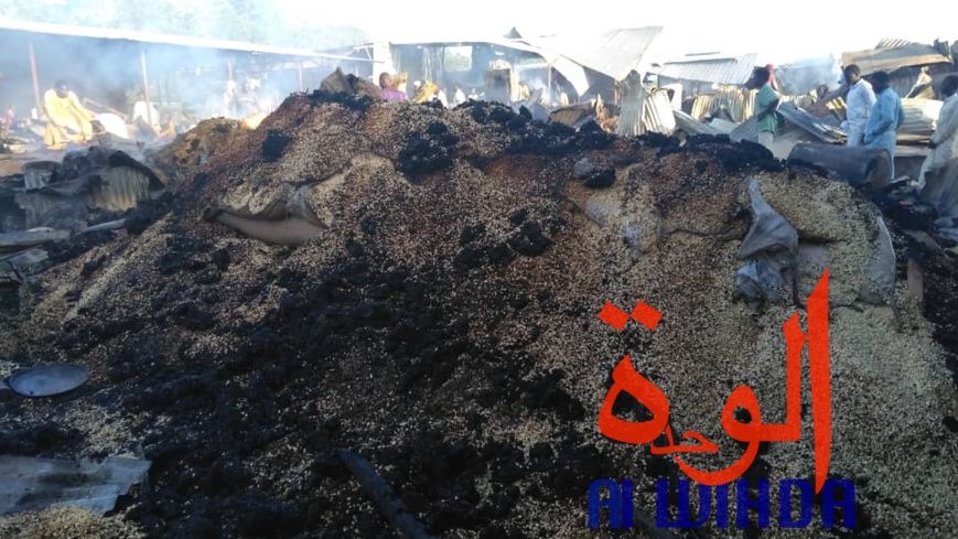 Tchad : scène de désolation au marché de Dembé ce matin après l'incendie