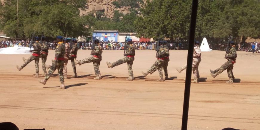 Des militaires défilent au Tchad lors de la journée du 1er décembre 2019. © Alwihda Info