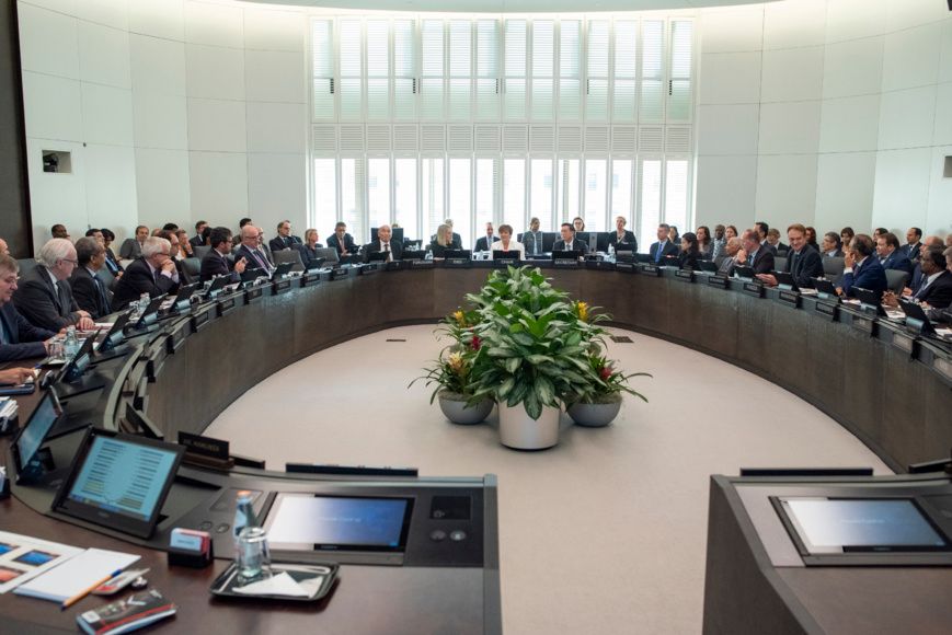 Le conseil exécutif du FMI. © IMF