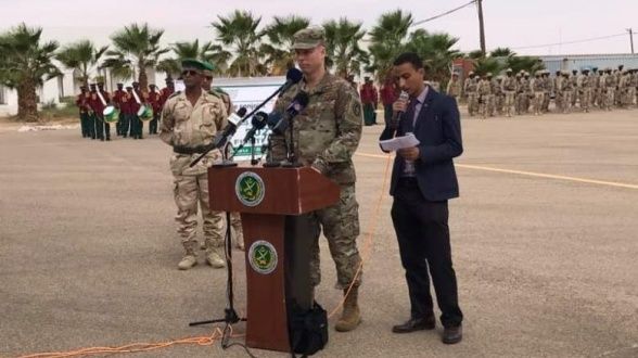 Le général Henderson Dagvine, commandant des forces spéciales US en Afrique, lors du lancement de 