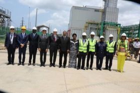 Denis Sassou N'Guesso, après la mise en service du 3ème turbine.