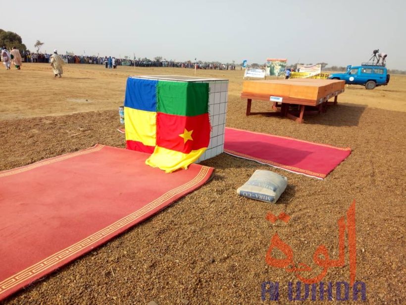 Tchad : la population mobilisée à Bongor pour la visite du président. © Golmen Ali/Alwihda Info