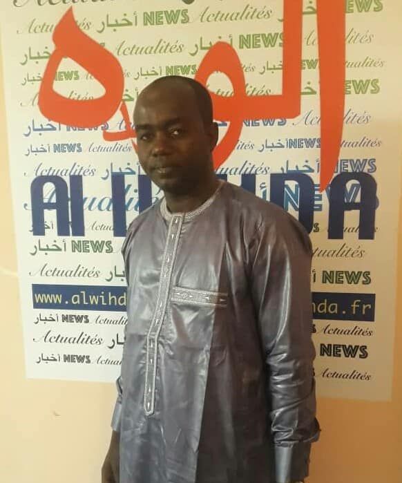 Le président du Parti Réformiste, Yacine Abdramane Sakine, lors d'une visite au siège d'Alwihda Info le 10 mars 2020. © Alwih