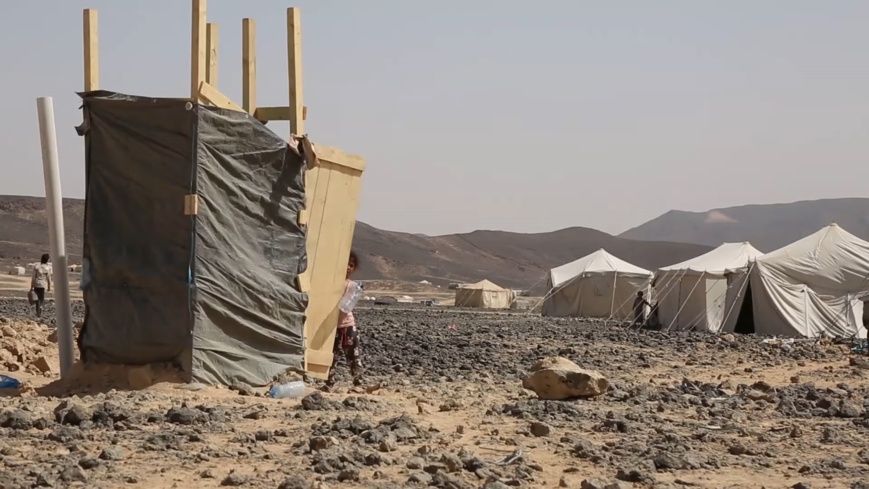 IDPs camp in Marib for families who escaped the increased clashes in Al Jawf Governorate Northern Yemen. Credit: Abdullah Alg