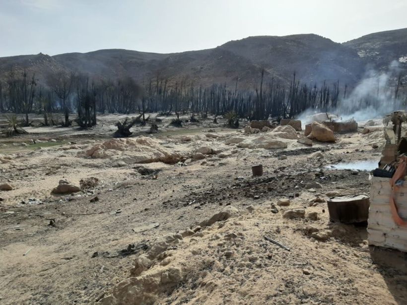 Tchad : un incendie ravageur à Aouzou. © DR/Abdallah Saleh Bougar