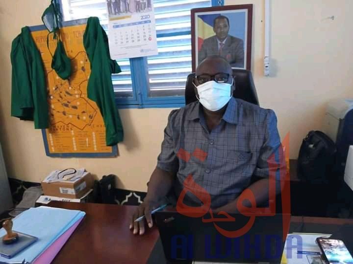 Le délégué sanitaire du Guéra, par ailleurs coordonnateur provincial de riposte sanitaire, Dr Ndouwé Djonga. © Béchir Badjour