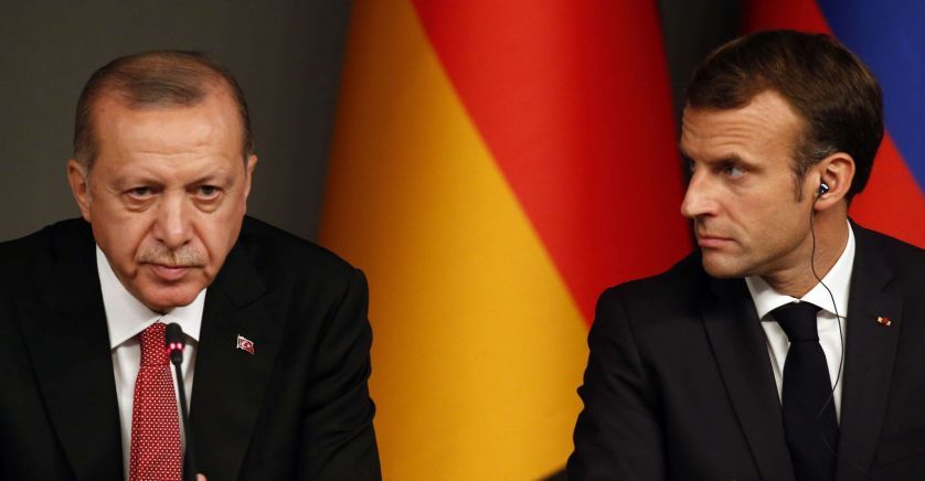 Emmanuel Macron et le président turc Recep Tayyip Erdogan © Christophe Petit Tesson/AP/SIPA