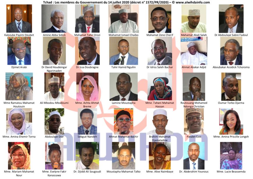 Tchad : les visages des 35 membres du nouveau Gouvernement