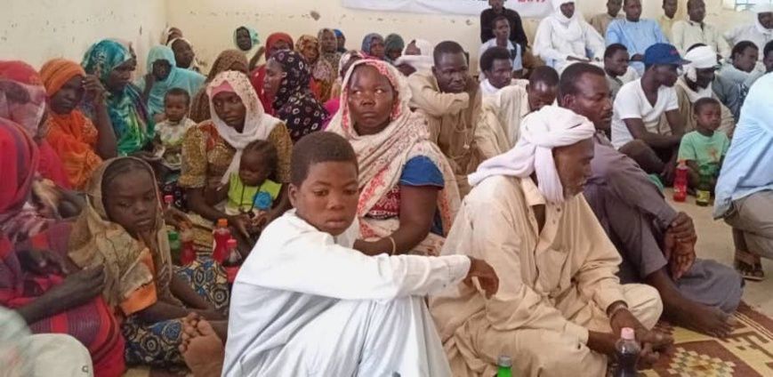 Journée de sensibilisation des réfugiés et populations sur le mouvement régulier mixte dans le Hadjar Hadid, le 12 juillet 20