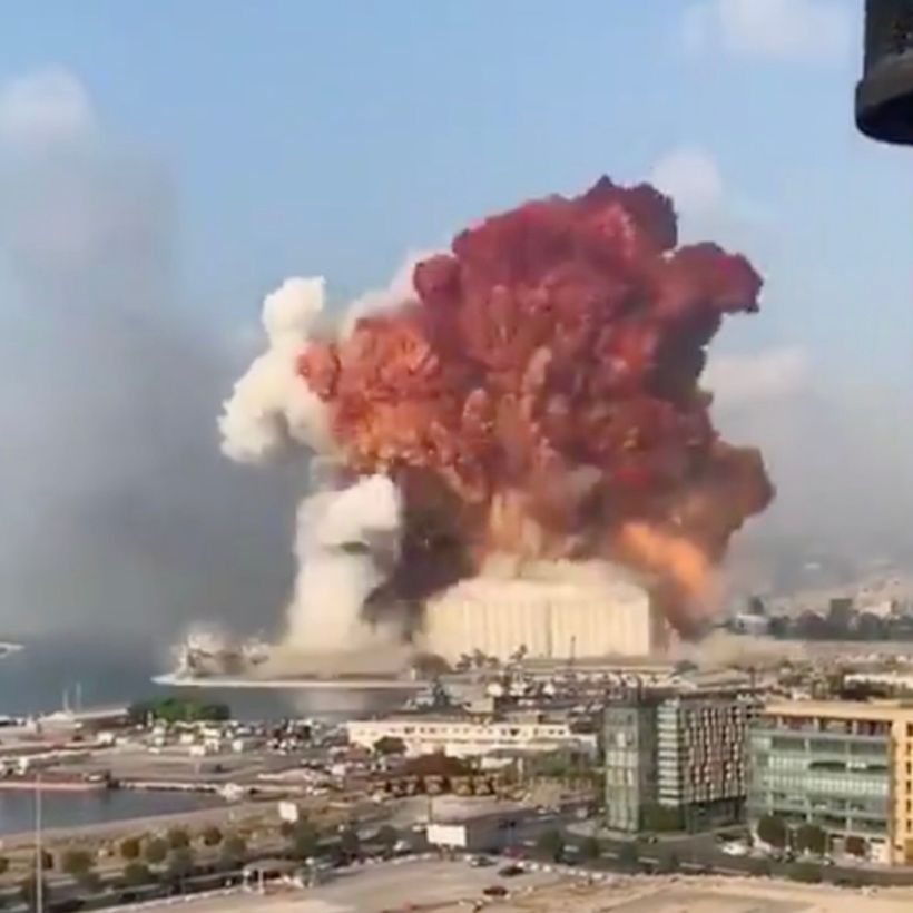 Liban : une importante explosion secoue la capitale Beyrouth. © Capture d'écran/Vidéo amateur