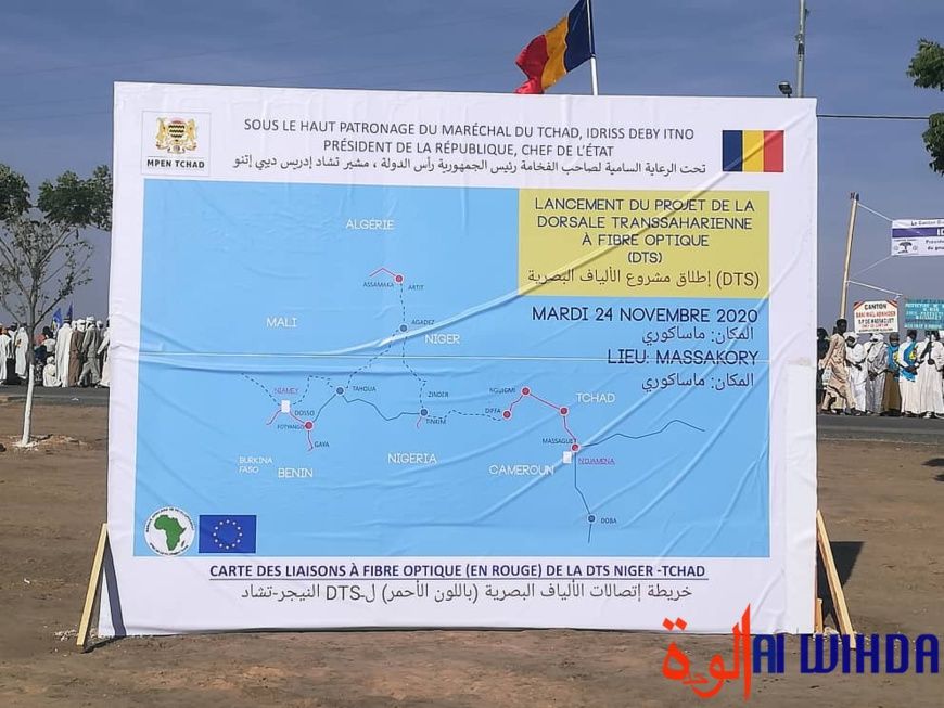 Tchad : le président au Hadjer Lamis pour lancer le projet de la dorsale transaharienne à fibre optique