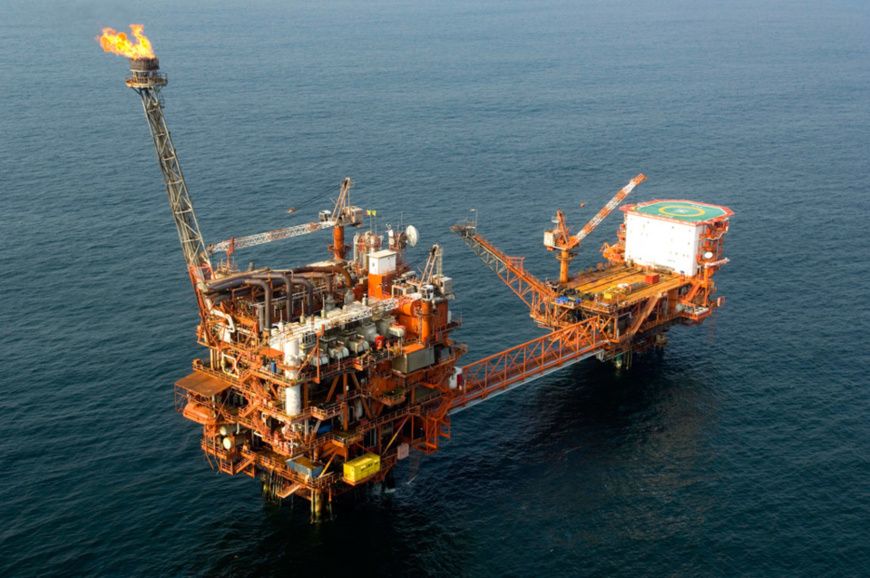 Une vue partielle d'une plateforme pétrolière au Congo (photo d'archives)