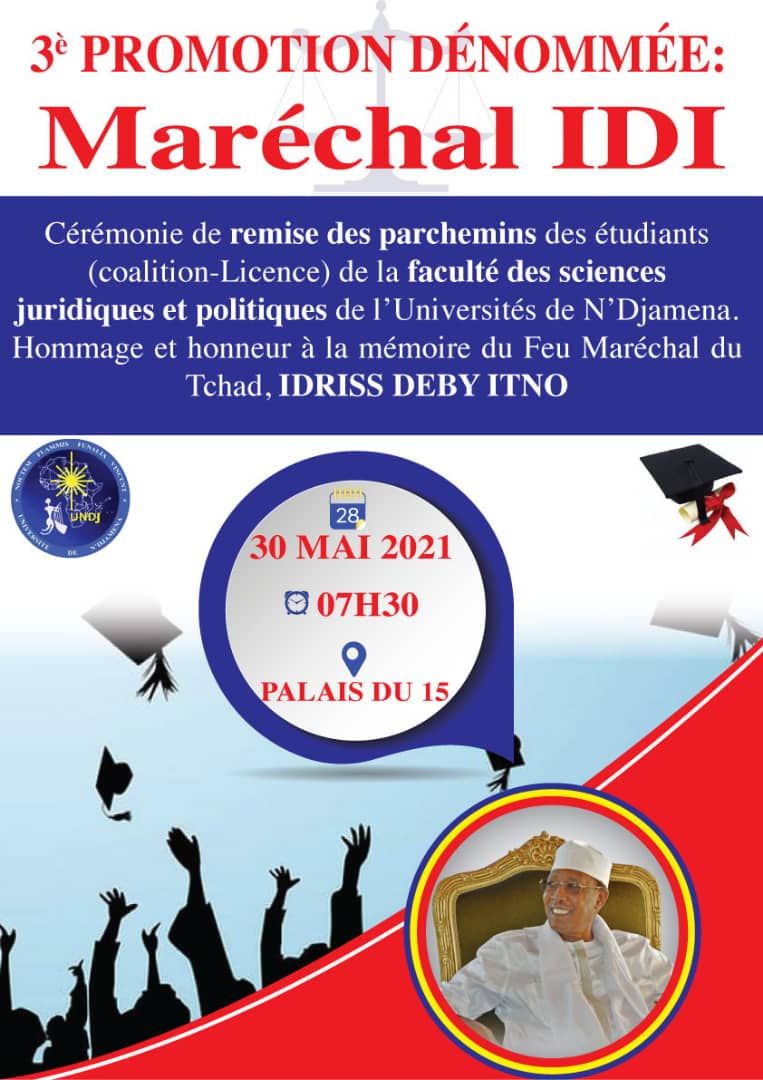 Tchad : des lauréats de l’Université de N’Djamena dédient leur promotion à Idriss Deby
