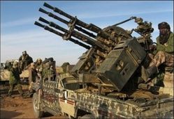 Des rebelles tchadiens le 07 janvier 2008. Crédit photo : Sources