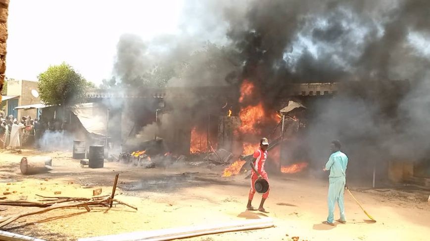 Tchad : un violent incendie au marché central de Goz Beida