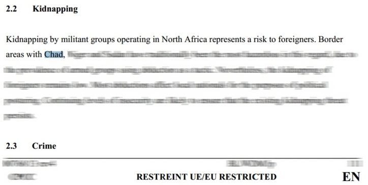 L'un des passages du rapport.