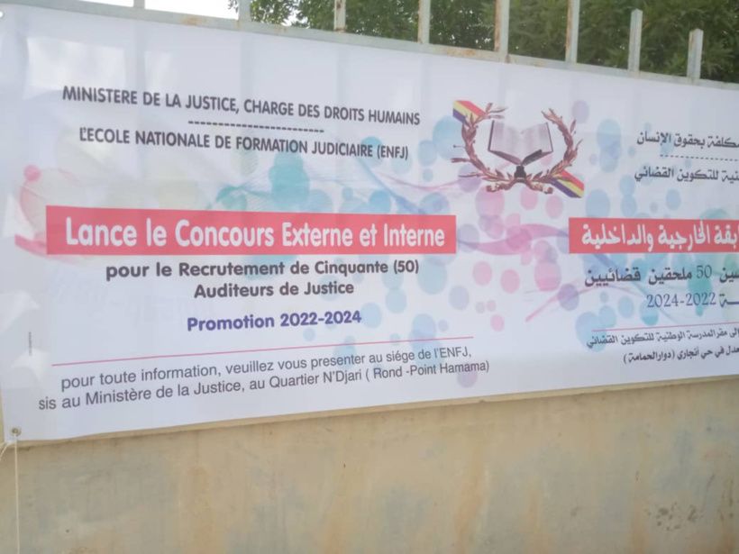 Tchad : l’ENFJ lance le concours de recrutement de 50 auditeurs de justice