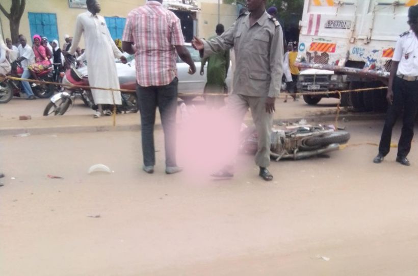 N’Djamena : un gros-porteur écrase un motocycliste à l’avenue Charles De Gaulle