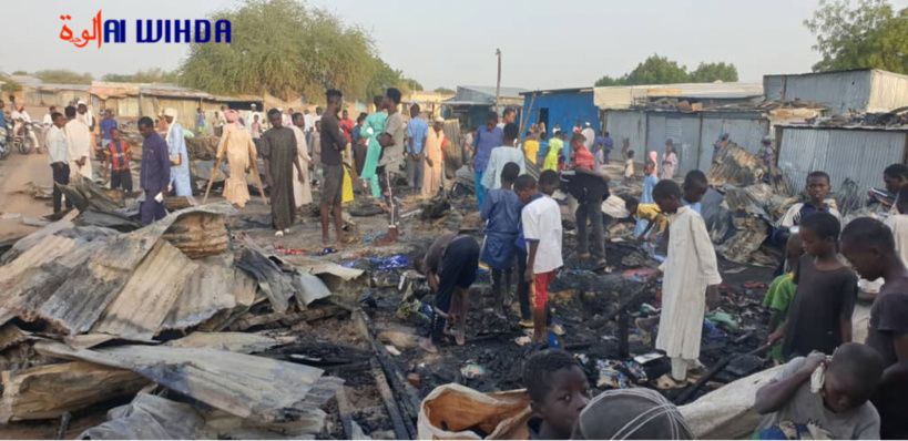N’Djamena : un incendie fait quelques dégâts au marché de Boutalbagara