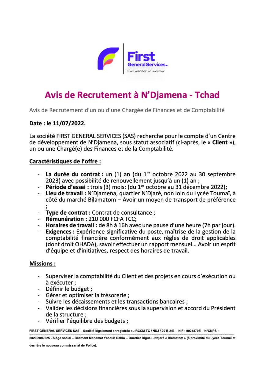 Avis de recrutement FGS