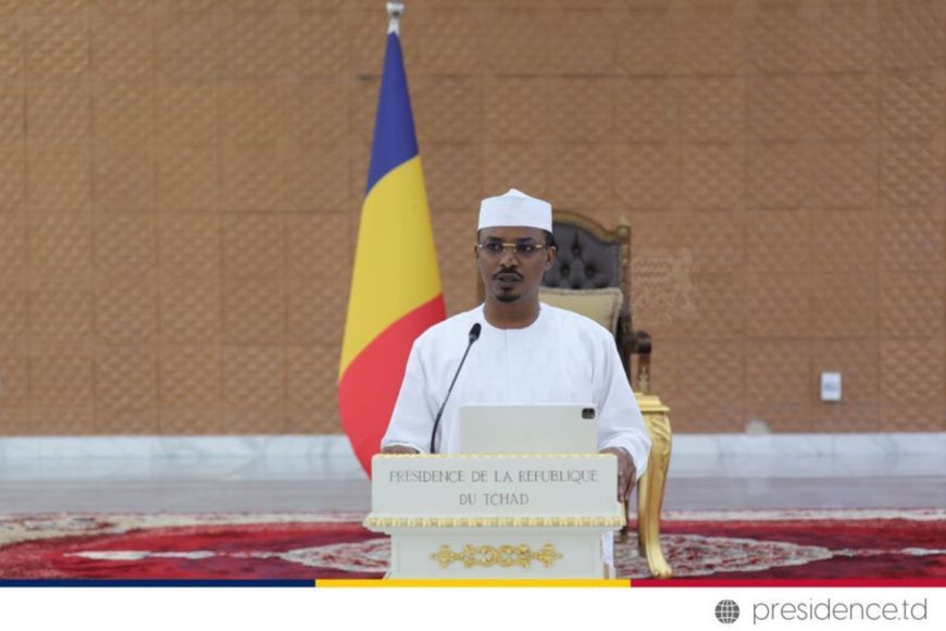 Le président du Conseil militaire de transition (CMT), Mahamat Idriss Deby. © DGCOM/PR