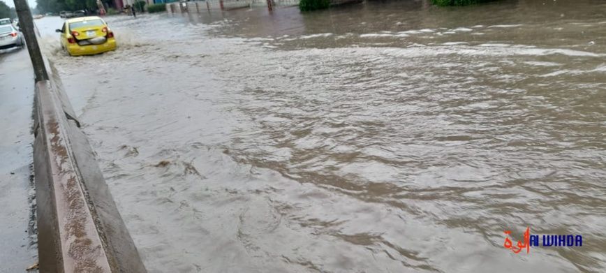 Des inondations à N'Djamena le 31 juillet 2022. © Malick Mahamat/Alwihda Info
