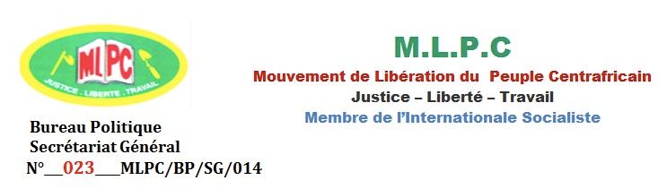 Centrafrique : Le MPLC réagit face aux contre-vérités propagées par la presse contre Ziguélé