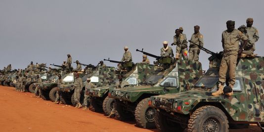 Des soldats tchadiens au Mali. AFP/BOUREIMA HAMA