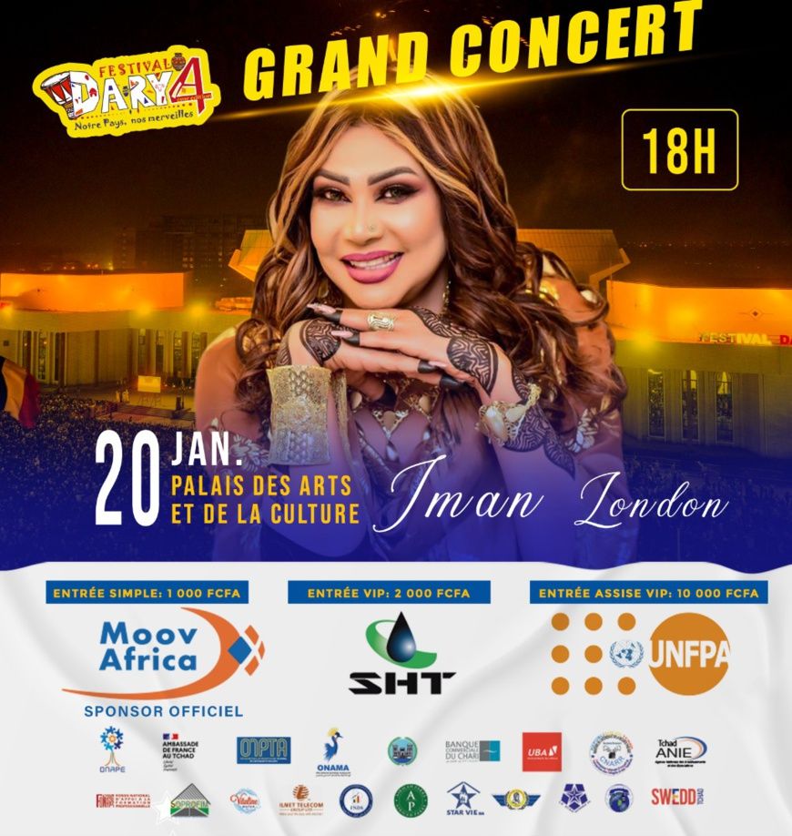 Tchad : IMAN LONDON en concert au Festival Dary, une soirée musicale à ne pas manquer