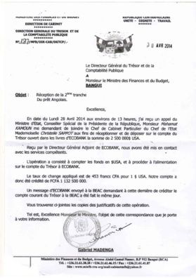 Centrafrique : Affaire du "Don Angolais", un document accablant pour le pouvoir