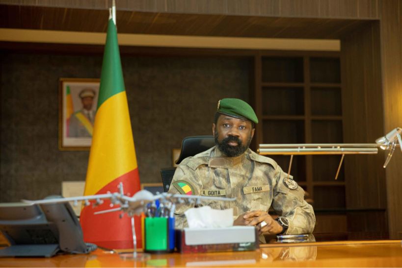 Le président de la transition, le colonel Assimi Goïta. © PRM