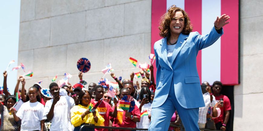 La vice-présidente des États-Unis, Kamala Harris, arrive à Accra, au Ghana, le 28 mars, à l’occasion d’une visite de sept jou